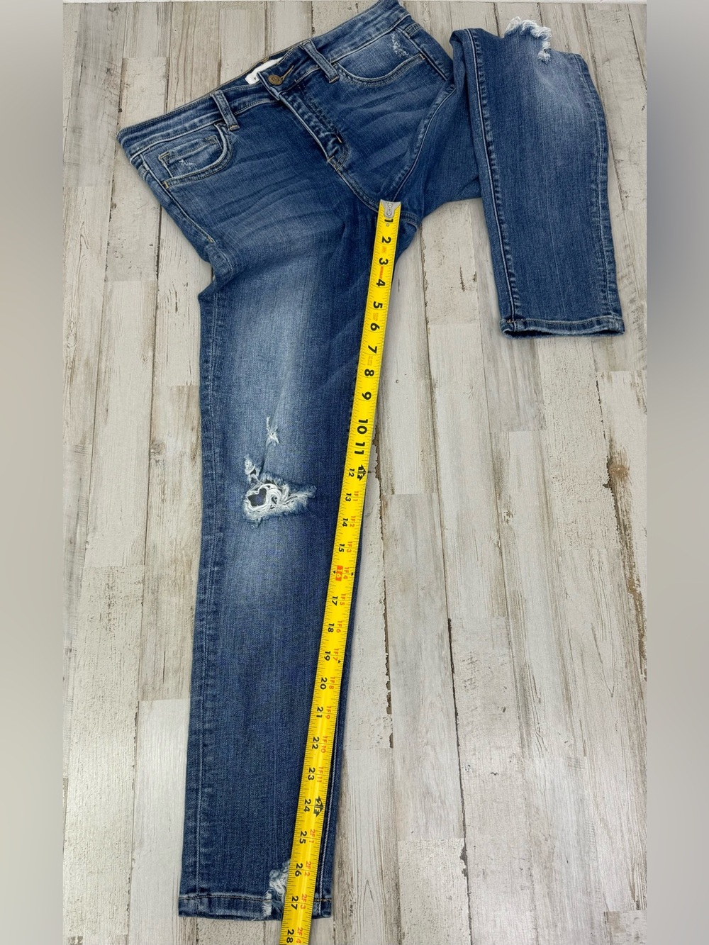 Flying Monkey Jeans Womens 30x27.5 Blue Medium Wash Mid Rise - Picture 8 of 11